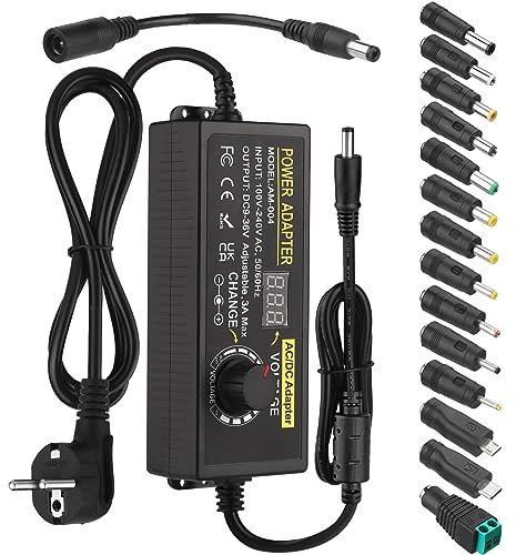 Universal Netzteil 108W 3A 9V-36V Einstellbares Netzteil 100V-240V AC to DC Verstellbarer Netzadapter mit LED Spannungsanzeige und 5,5x2,1mm 14 Tipps