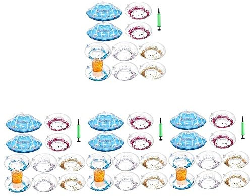 jojofuny 40 Stk Getränkehalter Schwimmender Flaschenhalter Trinkschwimmer Für Den Pool Schwimmender Bierhalter Schwimmer Trinken Floats Trinken Teigjungen-pool Aufblasbar Pvc Glas