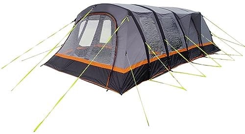 OLPRO Discovery 6 Berth Inflatable Tent with Removable Blackout Inner, Sewn in Groundsheet, Extra Large Windows, Large Enclosed Canopy and Fly Mesh Screens, Perfect for families
