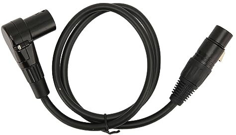 XLR auf XLR Kabel, Winkelstecker auf Gerade Buchse, Mikrofonkabel für HiFi Sound, XLR Stecker auf Buchse für Mischpulte, Leistungsverstärker, Lautsprecher, 76 cm