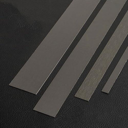 3 Meter selbstklebende Metallleiste Metallverkleidung flexible Edelstahl-Wandleiste Abziehen und Aufkleben, Zierleiste Wandleiste für Decke, Spie(Size:Width 4cm/1.57inch ,,Color:Gebürstetes Schwarz)