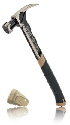 Spec Ops Spec Ops Tools Stahlhammer, 794 g, Rip Claw, gefräste Oberfläche, stoßdämpfender Griff, 3% gespendet an Veteranen