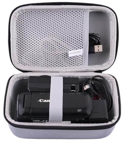 WAIYUCN Hard EVA Carrying Case Compatible with Sony HDRCX405/HDRCX455 Handycam Camcorder Case (grey)