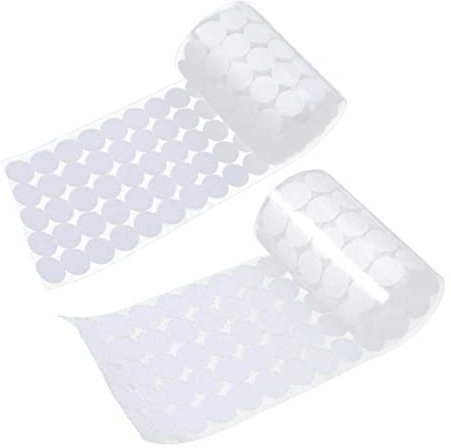 OATIPHO 900 Stk Klassenzimmer müssen haben das Band Kreise mit Kleber Klebeband Klettbänder Punkte für das Klassenzimmer Bands Aufkleber Hakenband Punktband ein bißchen anschließen Weiß