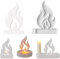 ALEFBET Silikonformen Gießformen Kerzenhalter, DIY Kombination Silikonform Kerzenhalter, Neue Ideen Silikon Gießform Kerzenhalter, Gipsformen zum Gießen (Einsatz - Flamme)