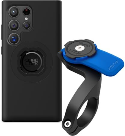 Quad Lock Support Guidon Allongé pour Téléphone de Vélo avec Coque MAG pour Samsung Galaxy S24 Ultra