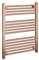600mm (w) x 800mm (h) Straight Brushed Copper Heated Towel Ladder Rail Bathroom Radiator - 1624 BTUs