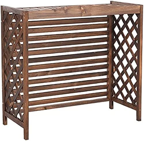 Klimaanlagen-Abdeckung, dekorativer Sichtschutz aus Holz, freistehendes Gehäuse zum Abdecken von Müll oder Klimaanlagen im Freien, Gartenschuppen, Lamellenzaun, Versteck für Poolpumpen, trag