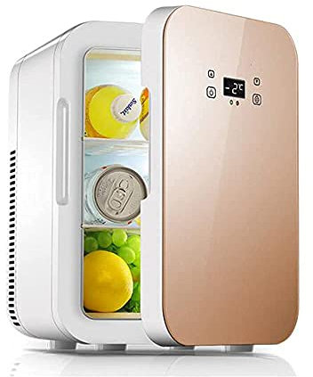 TEmkin Mini Fridge 12 L/8 Can, Car Refrigerator For Skincare, Cosmetics, Snacks, Quiet Portable Small Fridge AC/DC, Electric Cooler & Warmer For Bedrooms