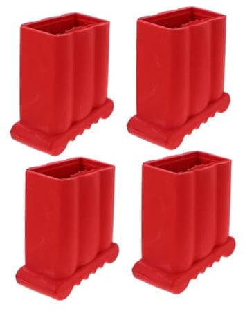 Alipis 4pcs Ladder Foot Cover Ladder Legs Covers Ladder Feet Caps Ladder End Cover Bunk Bed Ladder Pads Non Slip Ladder Feet Ladder Extensions for Roofs Non-Slip Ladder Rubber Covers Red