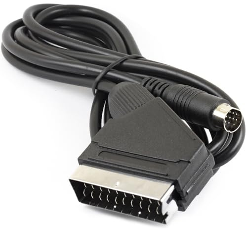 risingsaplings Cavo scart AV RGB per Sega Saturn SS, lungo circa 1,8 m, spina a 10 pin