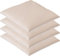 Quadratische Stuhlpolster aus Leder, Sitzkissen (4 Packungen) für Esszimmer, Küche, Büro, Stuhlpolster mit maschinenwaschbarem Bezug, wasserdicht und langlebig, weich und bequem, Beige, Größe 45 x 45