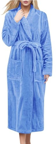 lozssnigzi Vestaglia Donna Invernale Vestaglia Flanella Senza Cappuccio Vestaglia Invernali Caldo Accappatoio Morbida Vestaglia Donna Da Camera Lunga Vestaglia In Pile