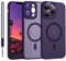 für iPhone 12 Pro Max Hülle Kompatibel mit MagSafe, Handyhülle für iPhone 12 Pro Max Magnetisch Dünn Matte Touch Kameraschutz, Anti-Gelb Rutschfest Kratzfest Schutz Stoßfest Hülle Dunkel Violett