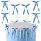 30 Stück königsblaue Schleifen, Kuchendekorationen für Geburtstag, Hochzeit, Jahrestag, Babyparty, Kuchendekorationen, blaue Schleifen für Geschenkverpackungen, Weihnachtsbaumspitze, Schleifenzubehör