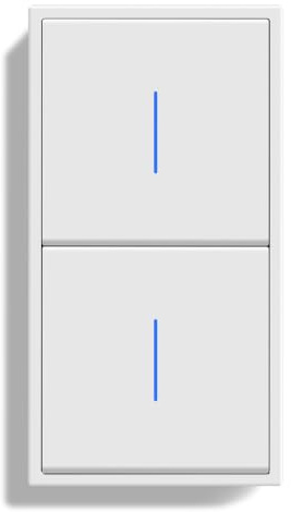 BSEEDLIFE Interruttore della luce da sottopensile 1 scomparto a 2 poli + 1 scomparto a 2 poli, doppio 80 * 150mm interruttore a parete con indicatore, interruttore a pulsante con telaio PC con