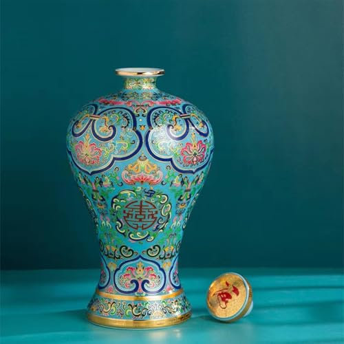 Decanter Whisky, Bottiglia Di Vino Vuota Di Alta Qualità In Ceramica Jingdezhen Da 500 Ml, Contenitore Per Whisky Da 2500 Ml, Bottiglia Di Prugna Smaltata Per La Casa, Regalo(2500ml)