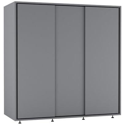 URBNLIVING 120cm Kids Sliding Wardrobe with 3 Smooth-Glide Doors, Integrated Hanging Rail, Space-Saving Compact Closet, Child-Safe Design for Nurseries & Children’s Bedrooms
