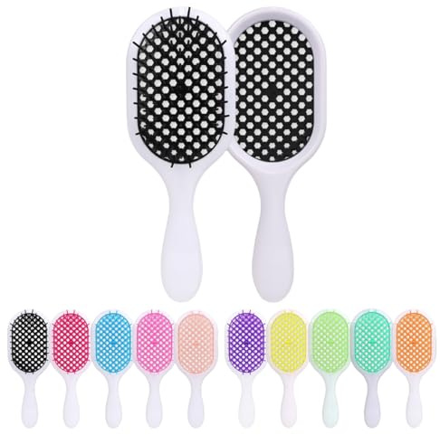 HSTWODE 1 Stück Detangling Hair Brush Bürste Haarbürste für Nasses und Trockenes Haar lockiges und glattes bürste haare entwirrbürste haar Haarbürste ohne Ziepen Haarbürsten (Schwarz)