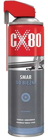 CX80 Laufband Schmiermittel | Silikonöl Spray für Laufbänder & Fitnessgeräte | Reduziert Reibung & Quietschen | Schützt langanhaltend vor Korrosion & Rissbildung | 500 ml DuoSpray