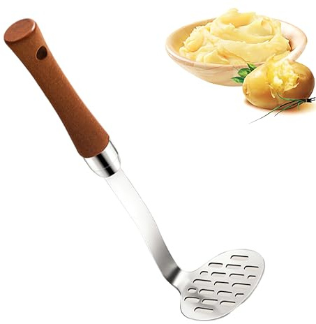 Schiaccia Patate,Utensile da Cucina Schiacciapatate,Pestello per Purée di Patate,Pressa per Verdure in Acciaio Inox, Pressa Manuale in Acciaio Inossidabile per Puree di Patate,per frutta verdura (B)