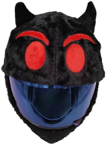 Qury Housse de Casque de Moto à Motif Amusant - Accessoire accrocheur pour Casque de Moto