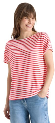 Damen T-Shirt mit Boatneck und Streifen