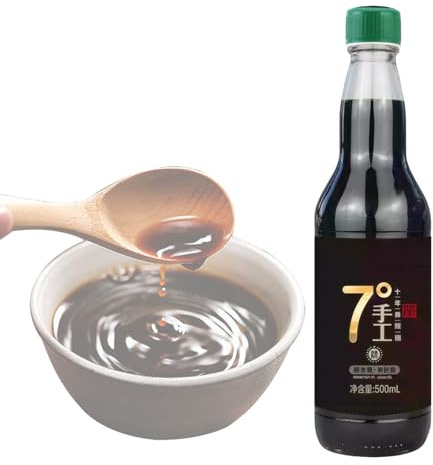 Vinaigre du Shanxi Vieilli 5 Ans, Condiment Noir Traditionnel Chinois pour Raviolis et Plats Mijotés