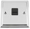 TRIMLINE Polished Chrome BT/Telephone Socket Master/Main Black Insert