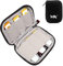 BOJLY Aufbewahrungstasche für USB-Stick, Mini-Organizer-Zubehörtasche wasserdichte, robuste Nylon-Schutzhülle mit 6 Fächern für SD-Karte, USB-Stick, Kopfhörerkabel, Schwarz