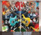 ABAKUHAUS Graffiti Rustikaler Vorhang, Collage Instrument Joyful, Wohnzimmer Universalband Gardinen mit Schlaufen und Haken, 280 x 245 cm, Gelb Aqua