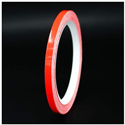Finest Folia 10 Meter (0,79€/Meter) Glanz Zierstreifen Auto Motorrad Boot Modellbau Silber Chrom Dekorstreifen Seitenstreifen (Neon Rot, 5mm Breite)