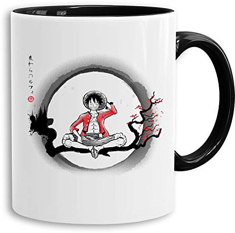 Ruffy Chill - Tasse Kaffeetasse Son Ruffy Luffy Naruto Saitama One Dragon Master Goku Ball Zoro Roshi Piece Db, Farbe:Weiß