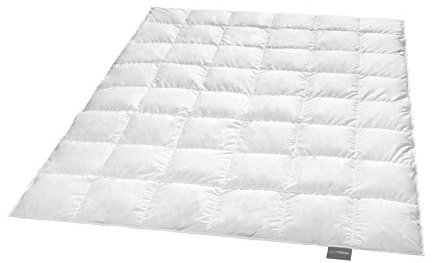 Traumnacht Exklusiv medium Daunendecke mit neuen weißen Daunen (90%) und Federn (10%), DIN EN 12934, 220 x 240 cm, Down Pass und Öko-Tex zertifiziert, produziert nach deutschem Qualitätsstandard