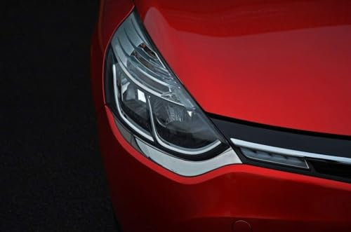 MCPerformance Zierleiste Scheinwerfer passend für Clio IV (2012-16) Scheinwerferabdeckung Chrom Edelstahl