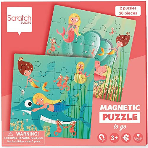 Magnetpuzzle Meerjungfrau, Ausklappbuch für daheim und unterwegs, Puzzle für Kinder ab 3 Jahren