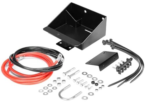 KEMIMOTO Battery Relocation Kit Battery Relocate Box Compatible with Polaris Sportsman 450 570 Accessories 2014-2021 with Battery Box Wires