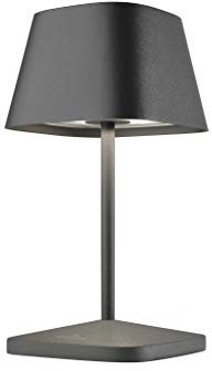 sompex Villeroy & Boch Tischleuchte Neapel 2.0 LED, Dimmbar, Akku & Ladestation, Anthrazit