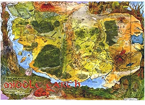 RUIYANMQ Puzzle 1000 Stück Holzpuzzle Zubehör DIY Adult Fun Toyized Geschenk Tolkiens Karte Von Mittelerde Welt Wandkunst Adult Toys Dekompression Spiel Vq695Zw