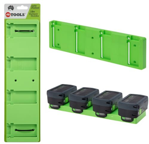 Battery holder for 18 V, Makita, Bosch, Festool, DEWALT, Hilti, Milwaukee, Ryobi, Hikoki, AEG, 48 tools battery holder, 18 volt, Festool (green)