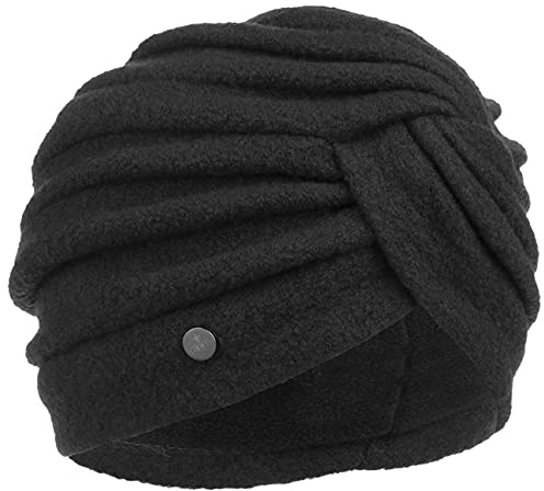 LIERYS Damenturban mit Futter Damen One Size (ca. 55-60 cm) - Made in EU - Turban aus 100% Wolle - Wärmeisolierend Dank Fleecefutter - Unifarben - Mütze Herbst/Winter