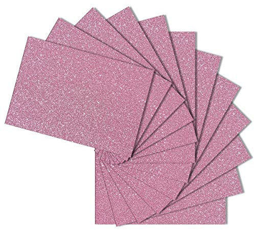 Pink Glitter HTV 12 PCS 12 x 10 Bundle Sheets Heat Transfer Iron on Vinyl for Desgin Gift