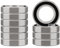 XiKe 688-2RS Kugellager mit Doppeldichtung 8x16x5mm Chromstahl und Vorgeschmiert, 688RS Miniatur-Rillenkugellager, 10er Pack