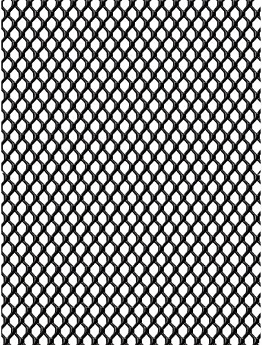 Silver Universal 40x13 Car Grill Mesh - Aluminum Alloy Automotive Grille Insert Bumper Rhombic Hole (Black 3x6mm)