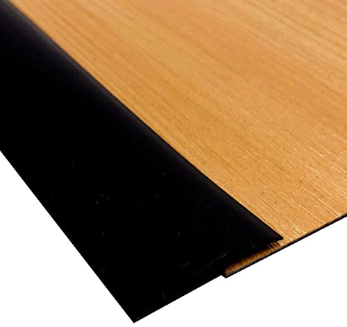 PVC Floor Transition Strip Carpet to Tile, Self Adhesive Threshold Reducer Flute, 1.2inch Wide Floor Edge Trim, for Front Door Doorways (Color : Black, Size : 130cm/51.2in)