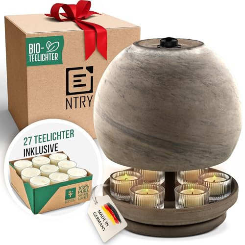 NTRY Home® CandleStove Teelichtofen - Stil Mercury L Ø23 cm - Doppelwandig - Teelichtheizung - Kerzenofen - Tischofen - Tischheizung - Tischwärmer