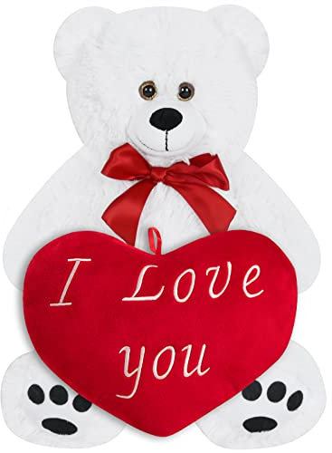 Monzana Orsacchiotto di Peluche Gigante 50cm con Cuscino a Cuore Idea Regalo Orsetto Coccoloso