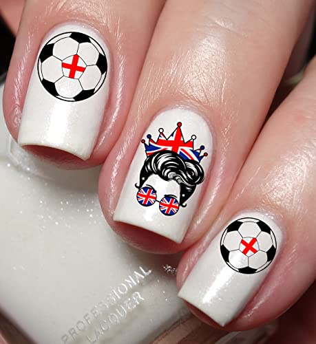 England Football Soccer Fan Nail Art Decal Sticker
