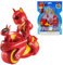 AlphaToys Petronix Defenders EU820010 - Matt Actionfigur & Pet Pup-E, ca. 8 cm große Spielfigur mit tierischem Begleiter für Kinder, inkl. Haustiermobil und Rucksack, Rot