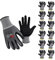 QEARSAFETY 12 Pairs Microfoam Nitrile Rubber Palm Coated Work Safety Gloves, Breathable, Abrasion, Logistics, Warehouse, General Purpose Use, Dexterity, Gray Color (Medium)…